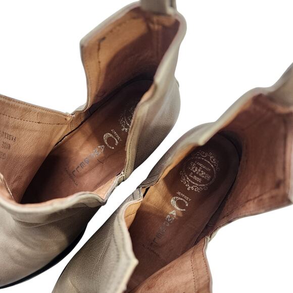 Jeffrey Campbell Womens Oriley Cutout Ankle Boots Size 8.5 Taupe Gray Leather - Picture 9 of 12